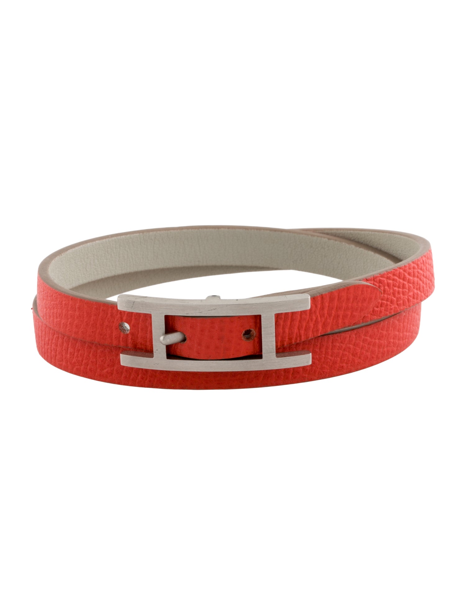 Hermès Leather Behapi Double Tour Wrap Bracelet